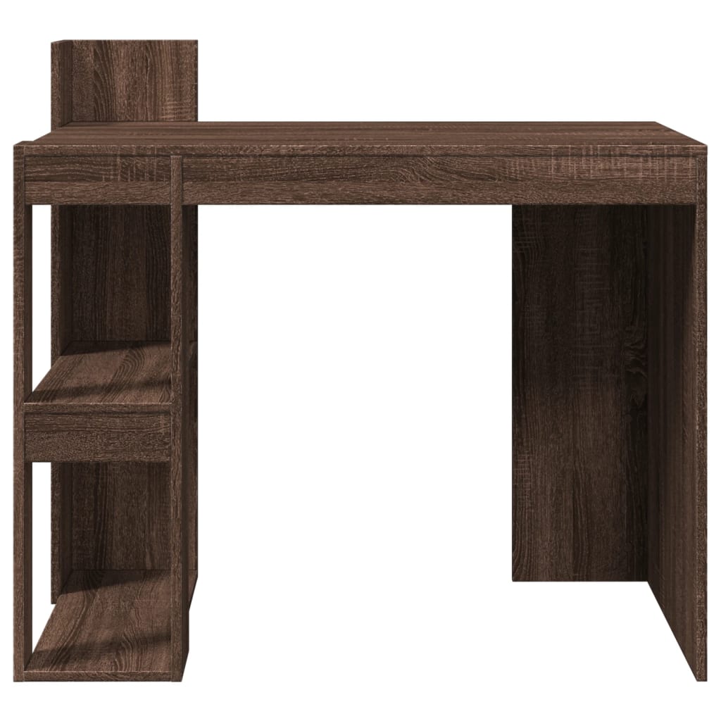 Brown Oak Office Desk - 103.5x56.5x94 cm Engineered Wood