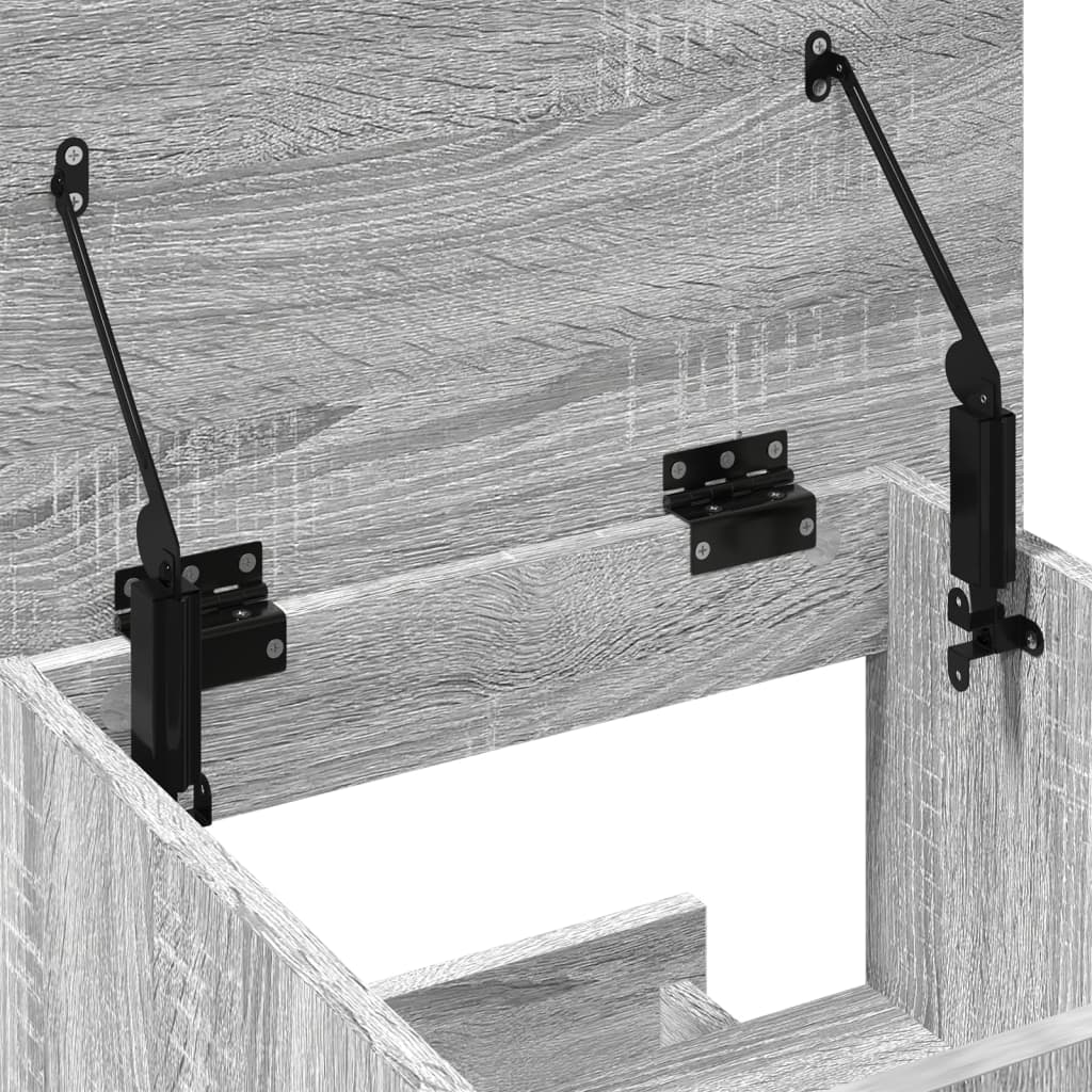 Mobile Grey Sonoma Lectern with Drawer, 55x55x107 cm Engineered Wood