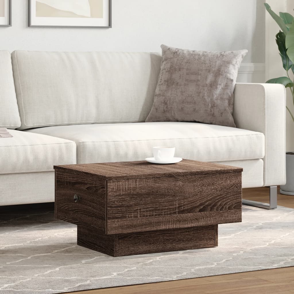 Coffee Table Brown oak 60x45x31 cm Engineered Wood