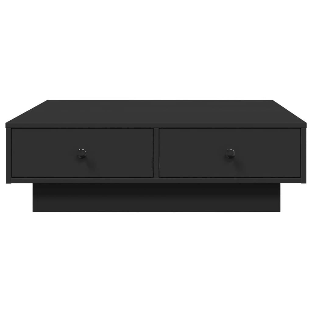 Coffee Table Black 90x90x28 cm Engineered Wood