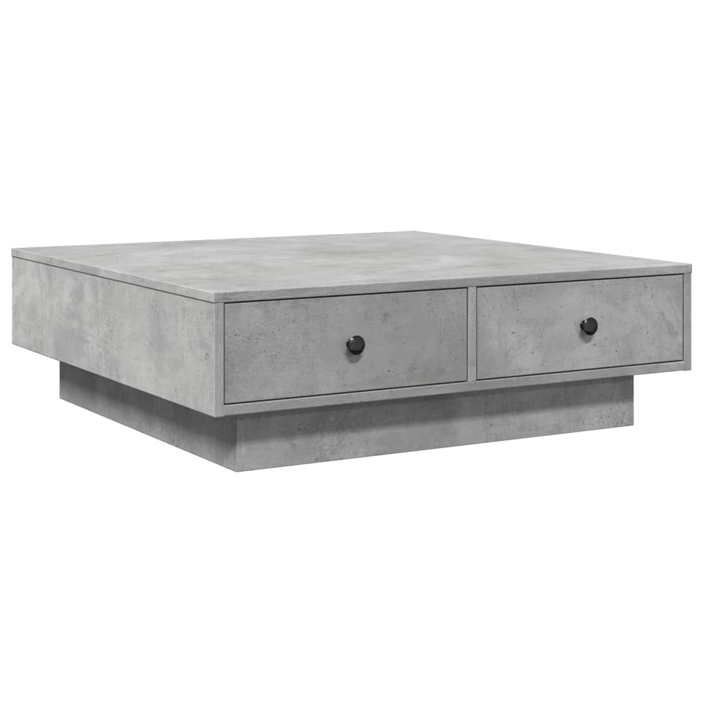Coffee Table Concrete Grey 90x90x28 cm Engineered Wood