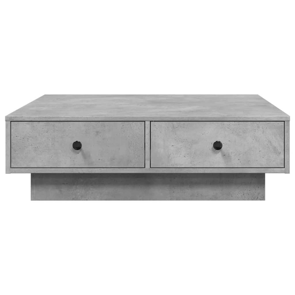 Coffee Table Concrete Grey 90x90x28 cm Engineered Wood