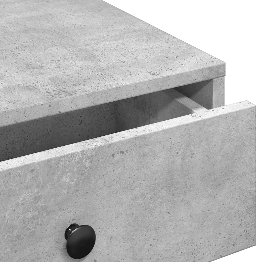 Coffee Table Concrete Grey 90x90x28 cm Engineered Wood