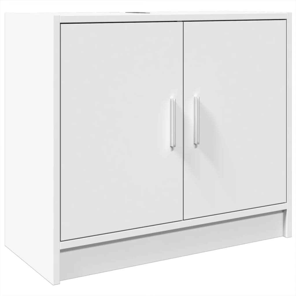 White Engineered Wood Sink Cabinet - 63x29x55 cm