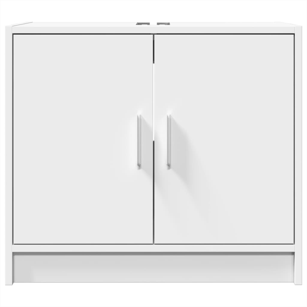 White Engineered Wood Sink Cabinet - 63x29x55 cm