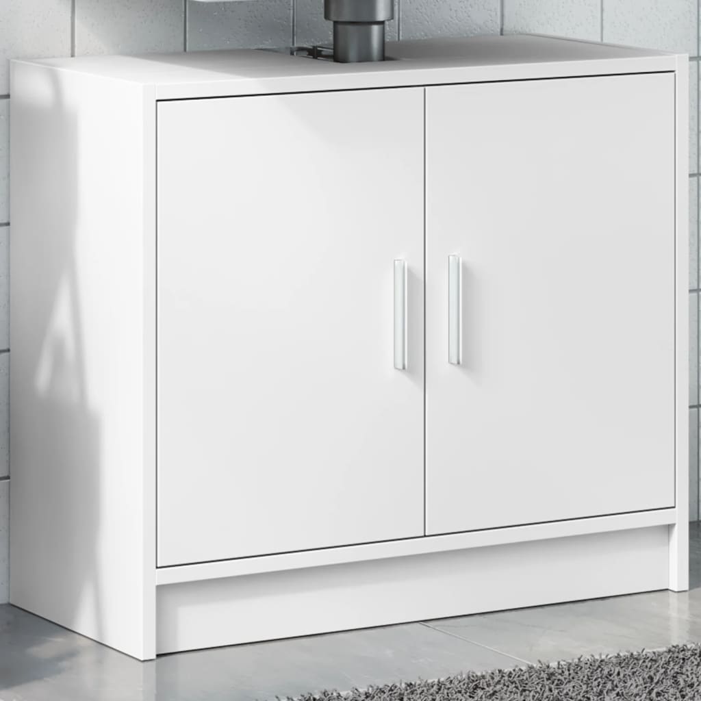 White Engineered Wood Sink Cabinet - 63x29x55 cm