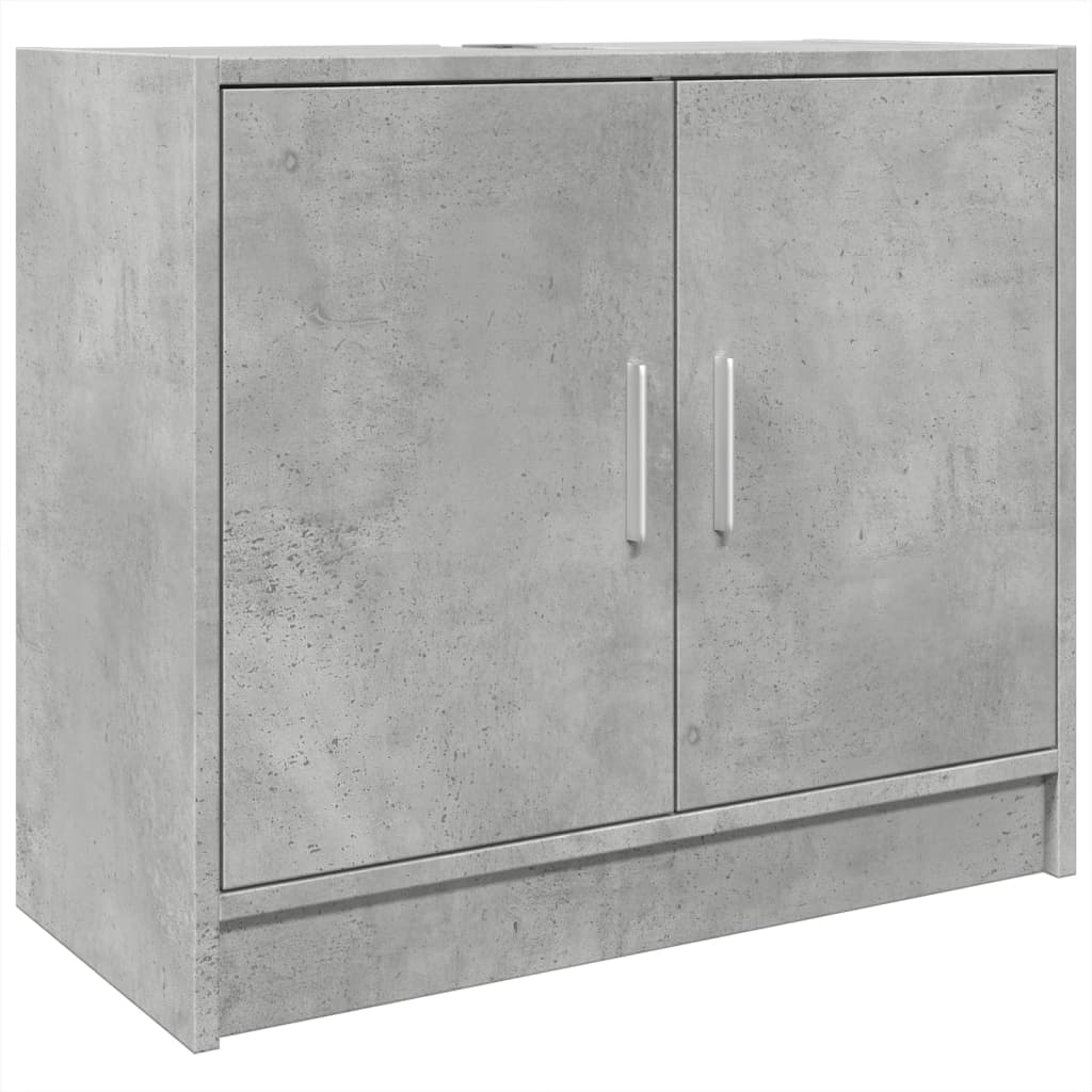 Modern Concrete Grey Engineered Wood Sink Cabinet 63x29x55 cm
