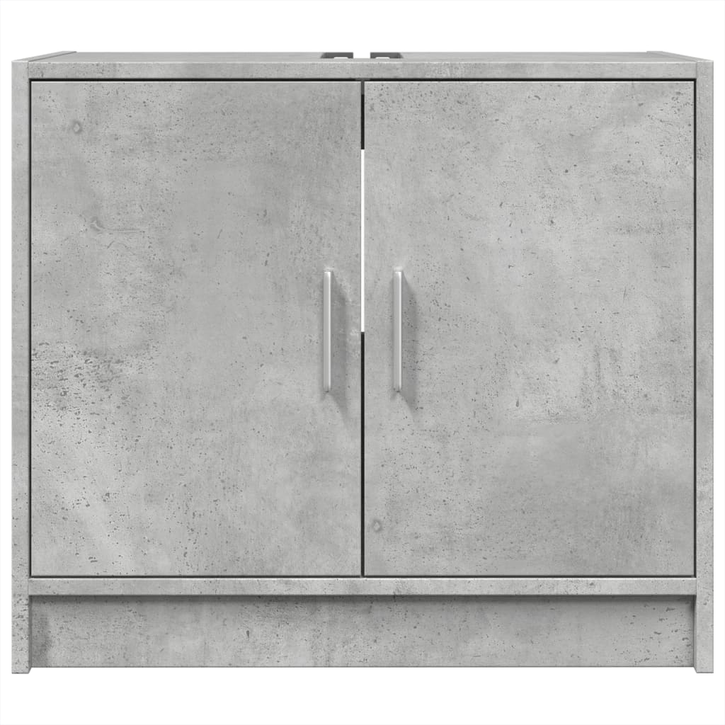 Modern Concrete Grey Engineered Wood Sink Cabinet 63x29x55 cm