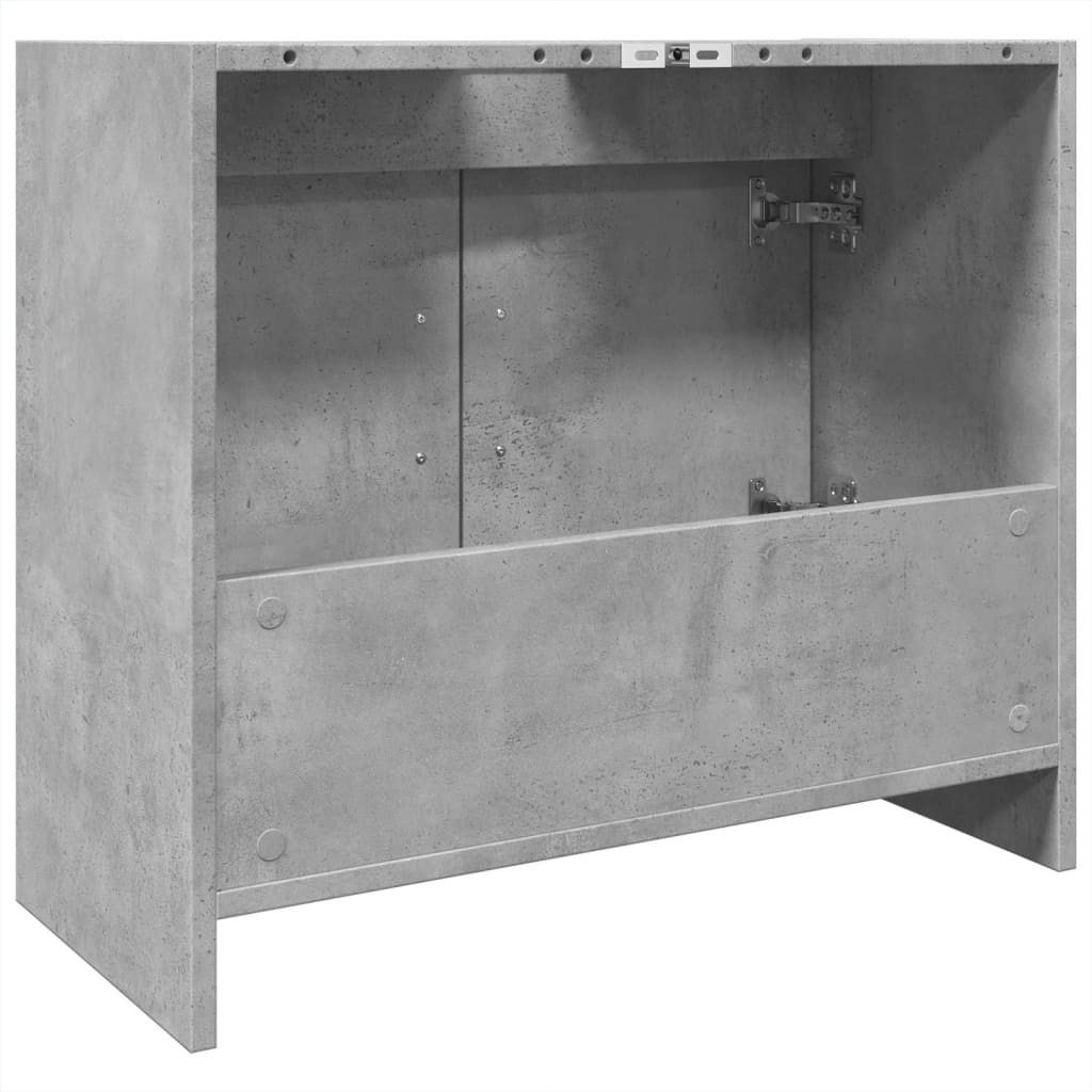 Modern Concrete Grey Engineered Wood Sink Cabinet 63x29x55 cm