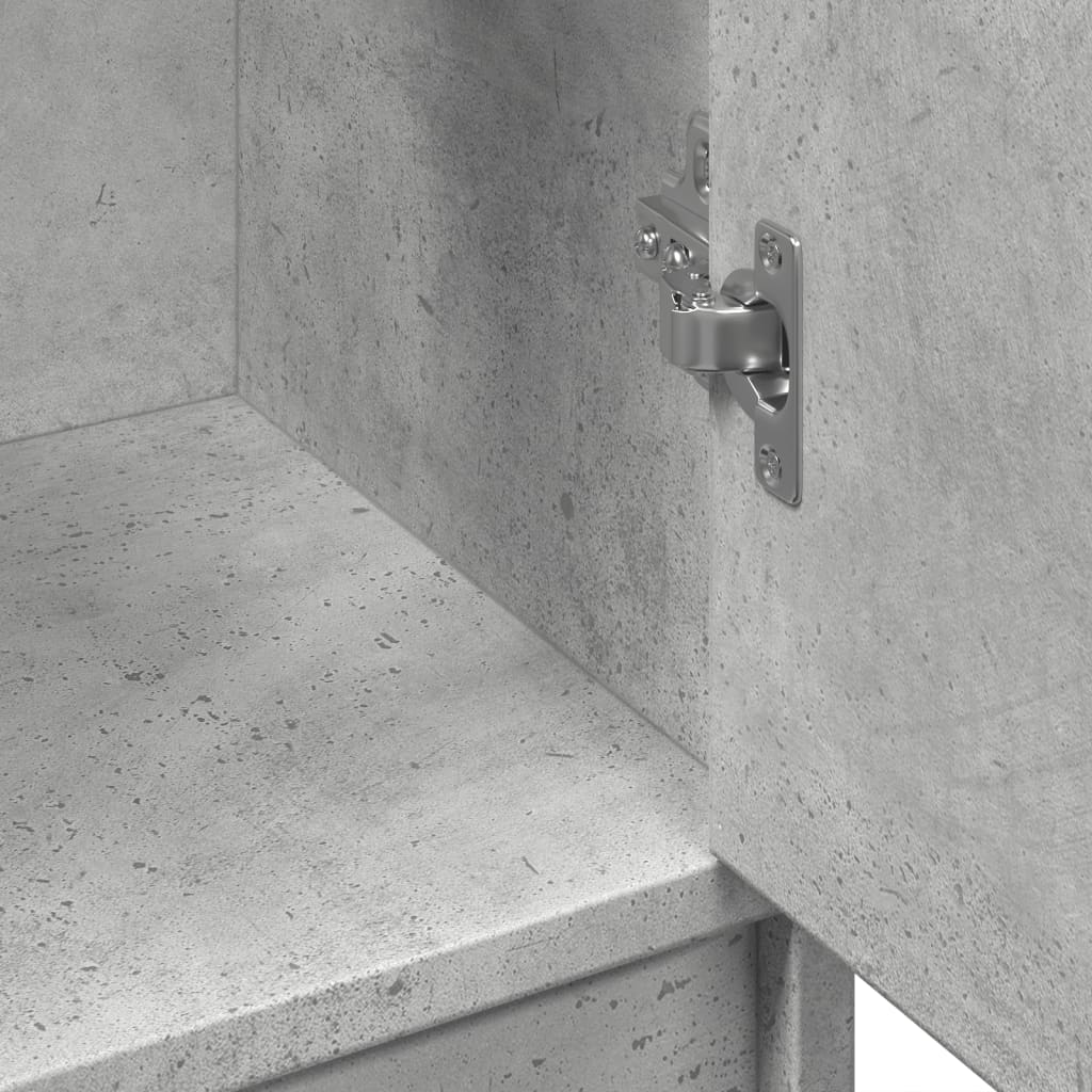 Modern Concrete Grey Engineered Wood Sink Cabinet 63x29x55 cm