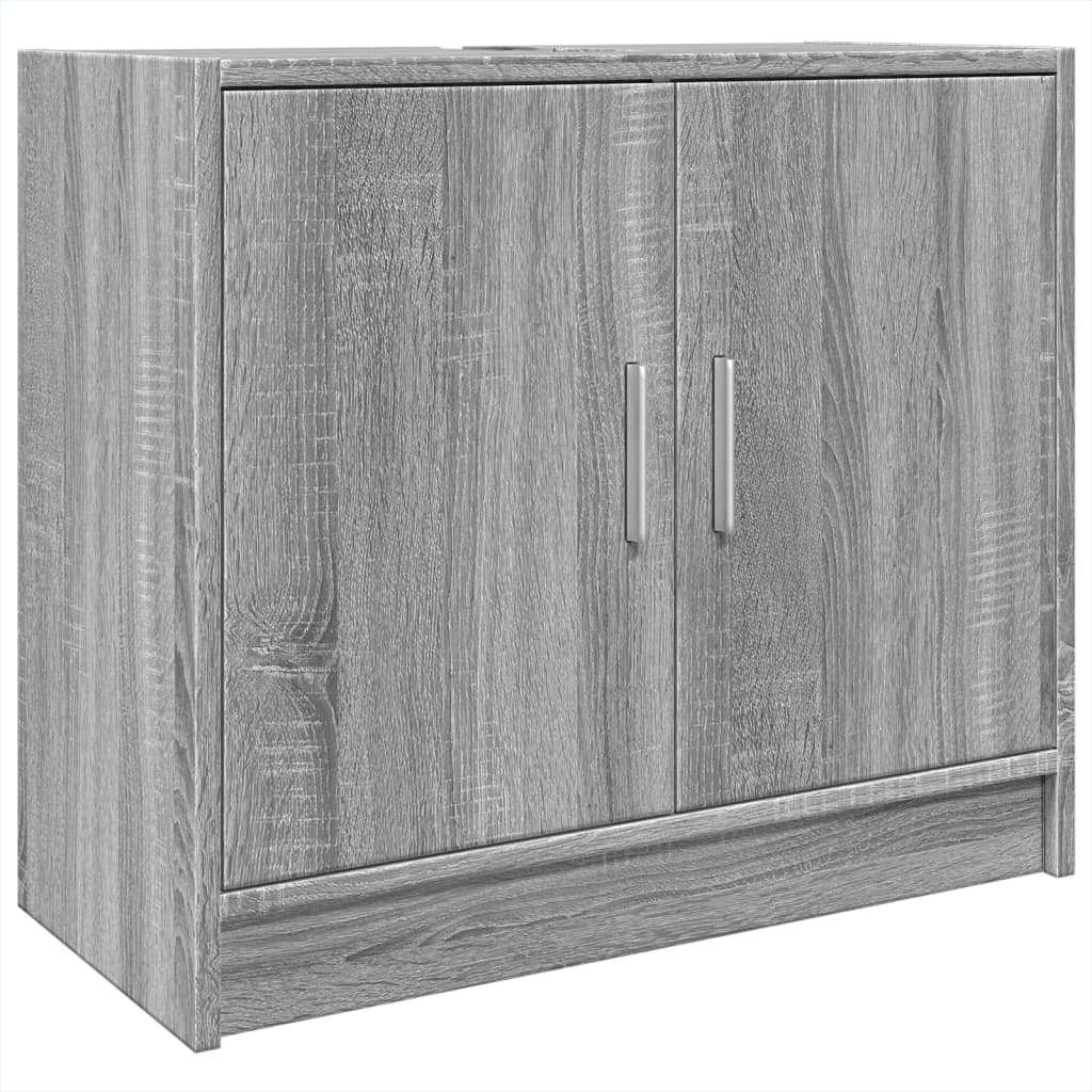 Grey Sonoma Sink Cabinet 63x29x55cm - Durable Engineered Wood
