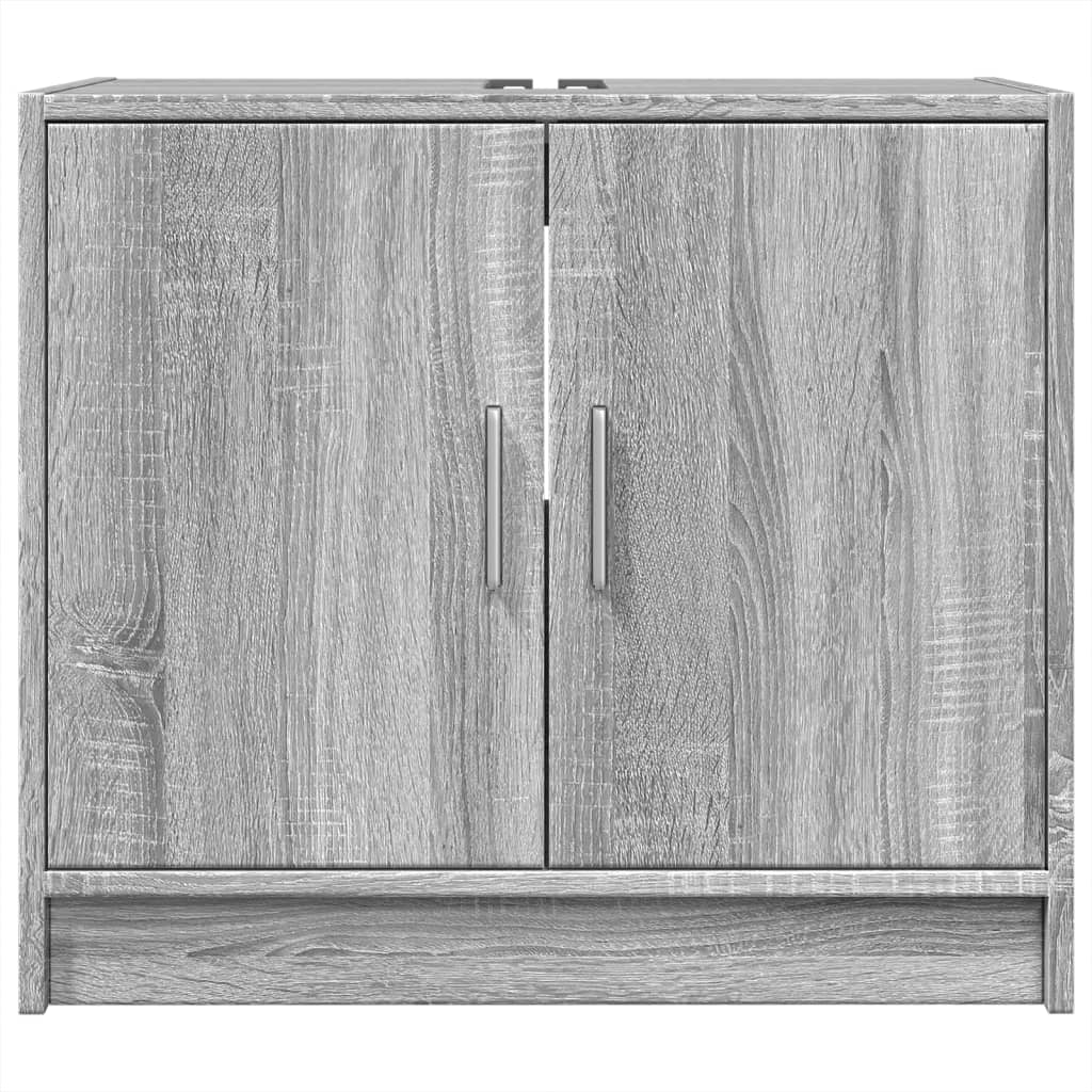 Grey Sonoma Sink Cabinet 63x29x55cm - Durable Engineered Wood