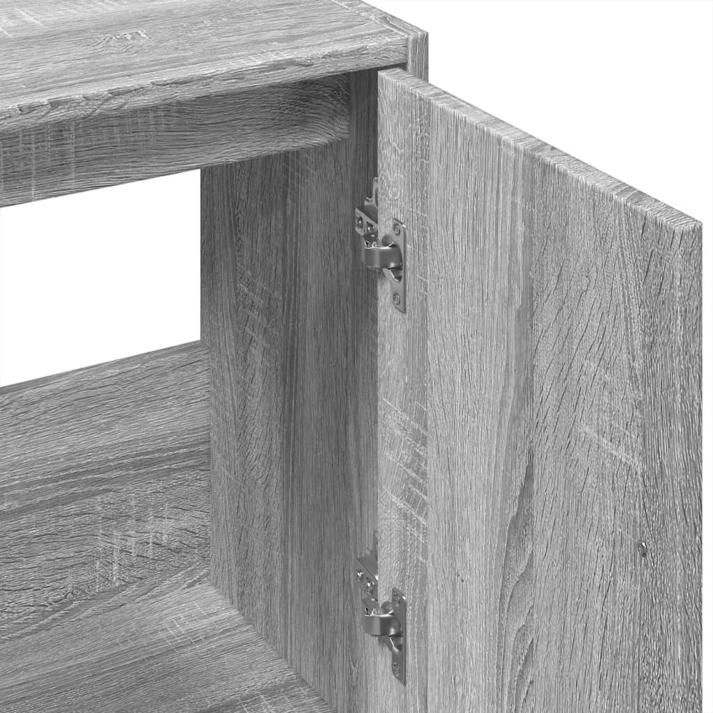 Grey Sonoma Sink Cabinet 63x29x55cm - Durable Engineered Wood