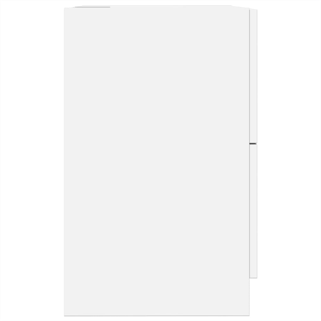 White Sink Cabinet 40x37x59 cm - Engineered Wood Bathroom Storage