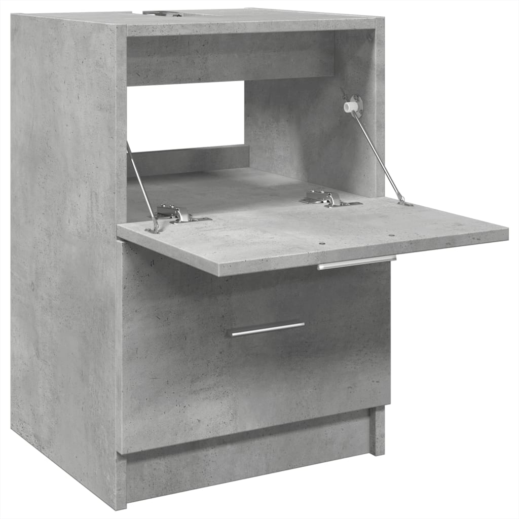 Compact Sink Cabinet in Concrete Grey - 40x37x59 cm, Engineered Wood