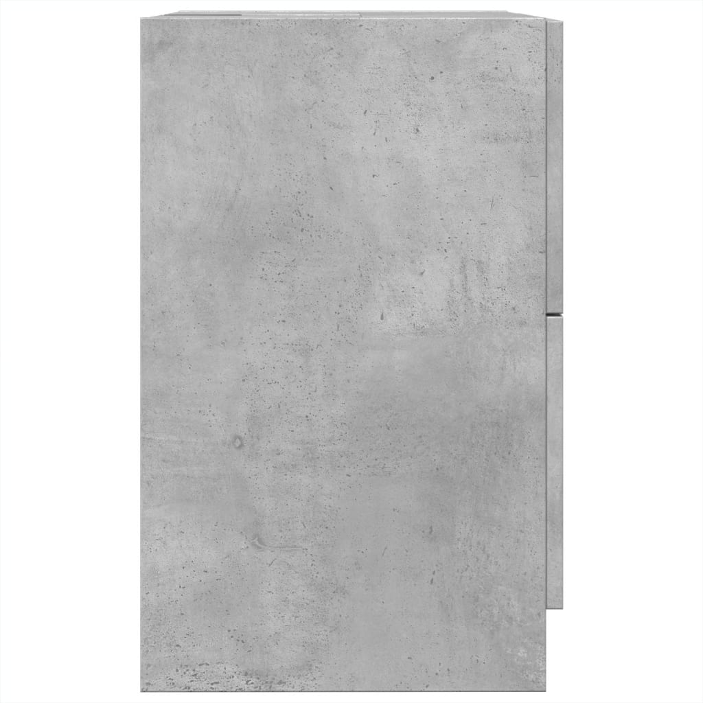 Compact Sink Cabinet in Concrete Grey - 40x37x59 cm, Engineered Wood