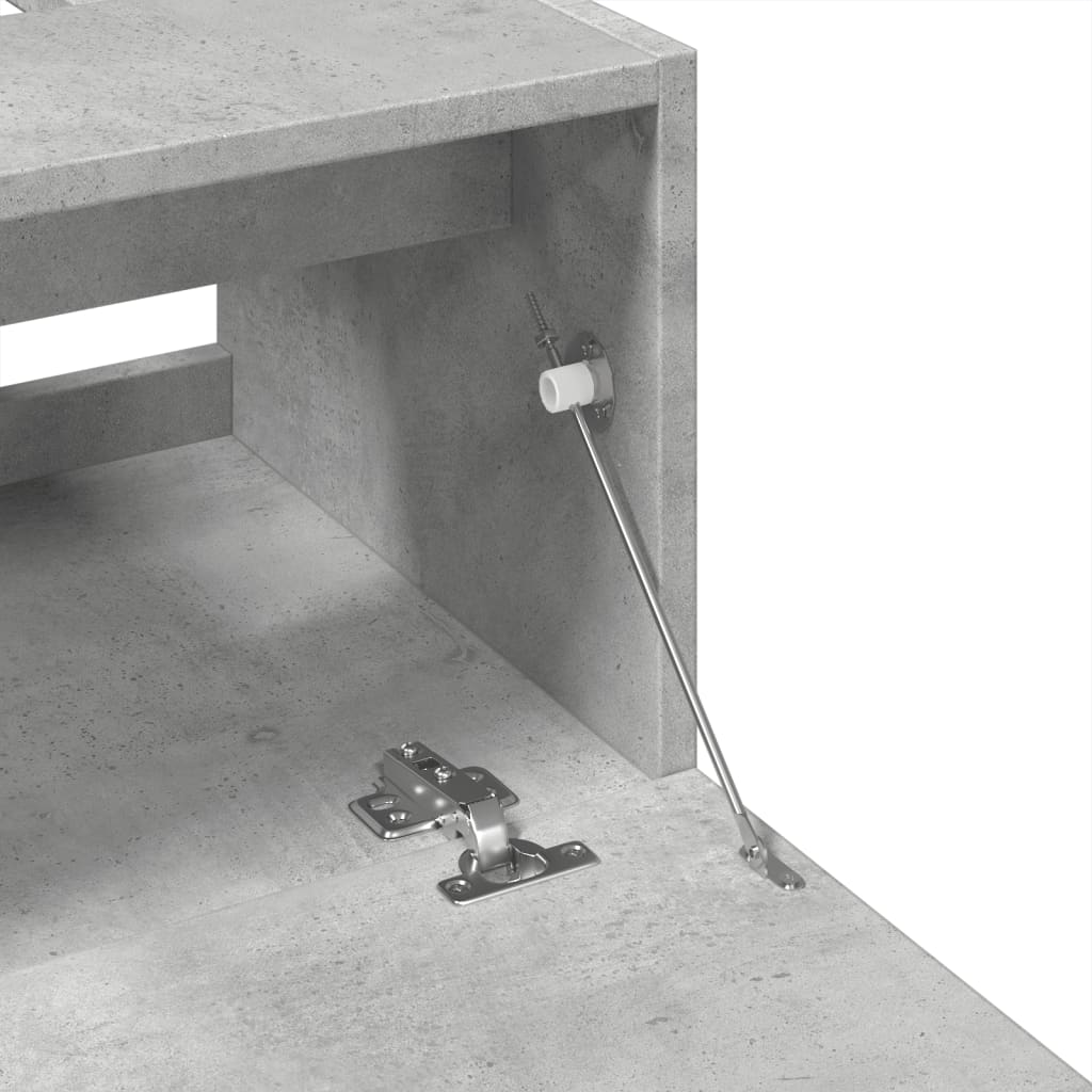 Compact Sink Cabinet in Concrete Grey - 40x37x59 cm, Engineered Wood