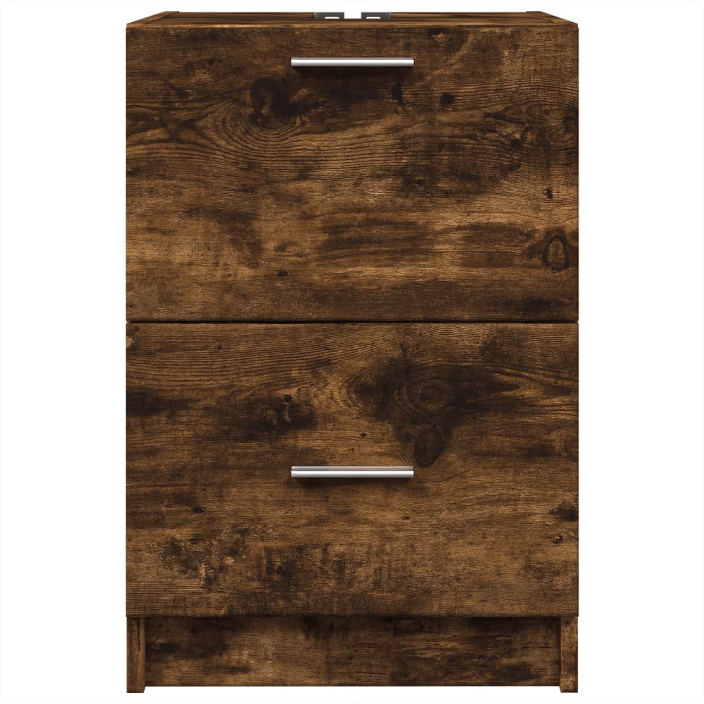 Smoked Oak Sink Cabinet 40x37x59 cm - Stylish Engineered Wood