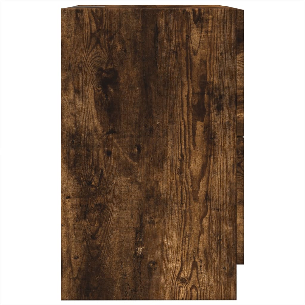 Smoked Oak Sink Cabinet 40x37x59 cm - Stylish Engineered Wood