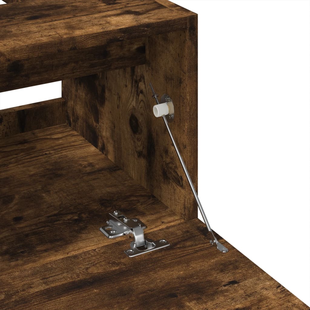 Smoked Oak Sink Cabinet 40x37x59 cm - Stylish Engineered Wood