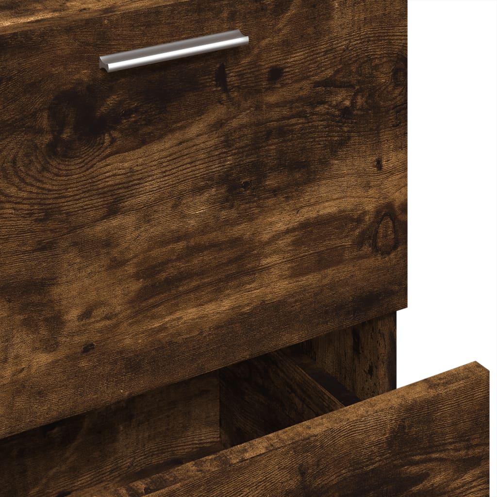Smoked Oak Sink Cabinet 40x37x59 cm - Stylish Engineered Wood