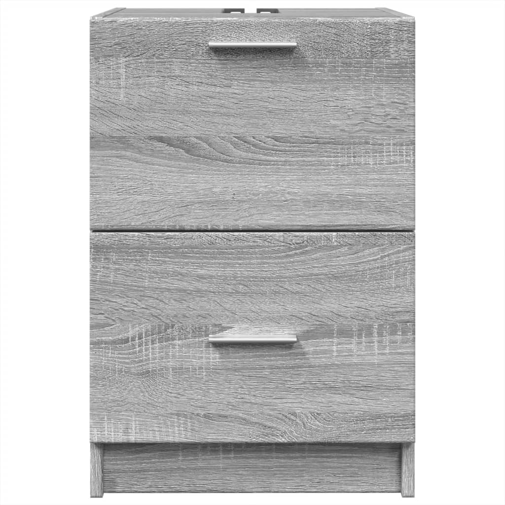 Grey Sonoma Sink Cabinet 40x37x59 cm - Durable Engineered Wood