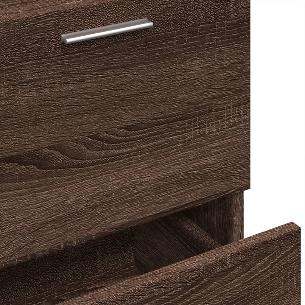 Brown Oak Sink Cabinet 40x37x59 cm - Engineered Wood