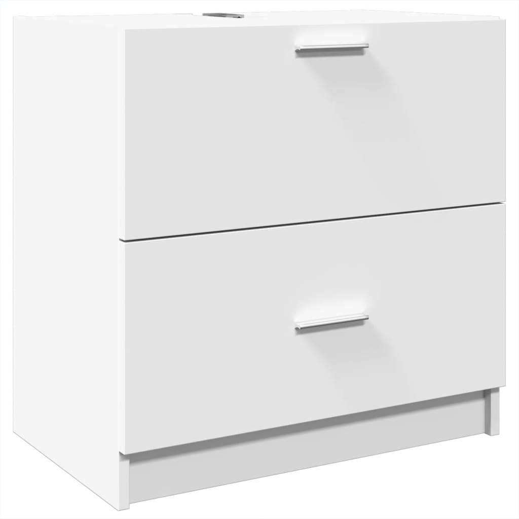 White Sink Cabinet 59x37x59 cm - Durable Engineered Wood