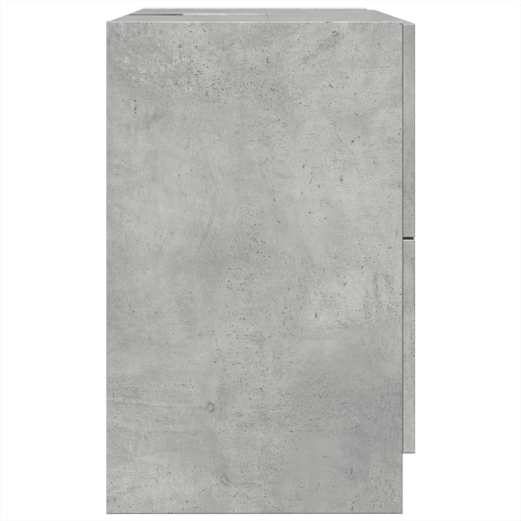 Engineered Wood Sink Cabinet, Concrete Grey 59x37x59 cm