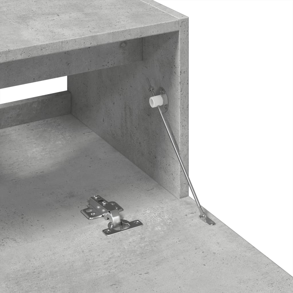 Engineered Wood Sink Cabinet, Concrete Grey 59x37x59 cm