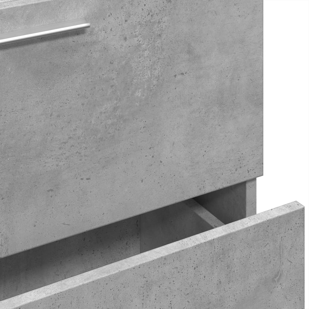 Engineered Wood Sink Cabinet, Concrete Grey 59x37x59 cm