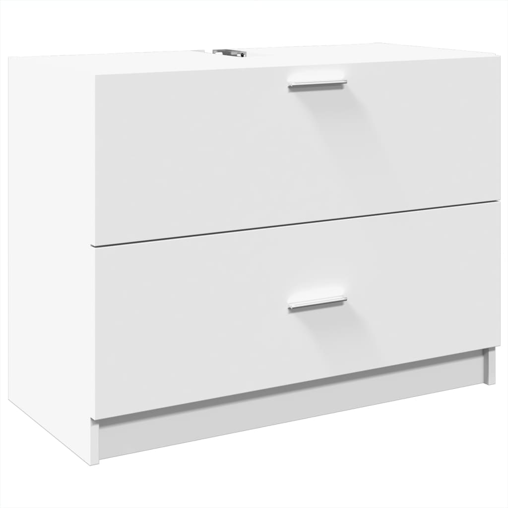 White Engineered Wood Sink Cabinet - 78x37x59 cm