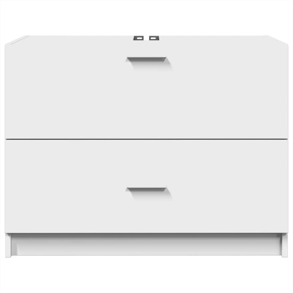White Engineered Wood Sink Cabinet - 78x37x59 cm
