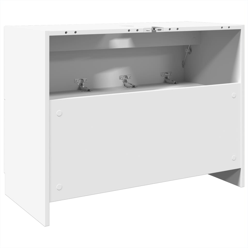 White Engineered Wood Sink Cabinet - 78x37x59 cm