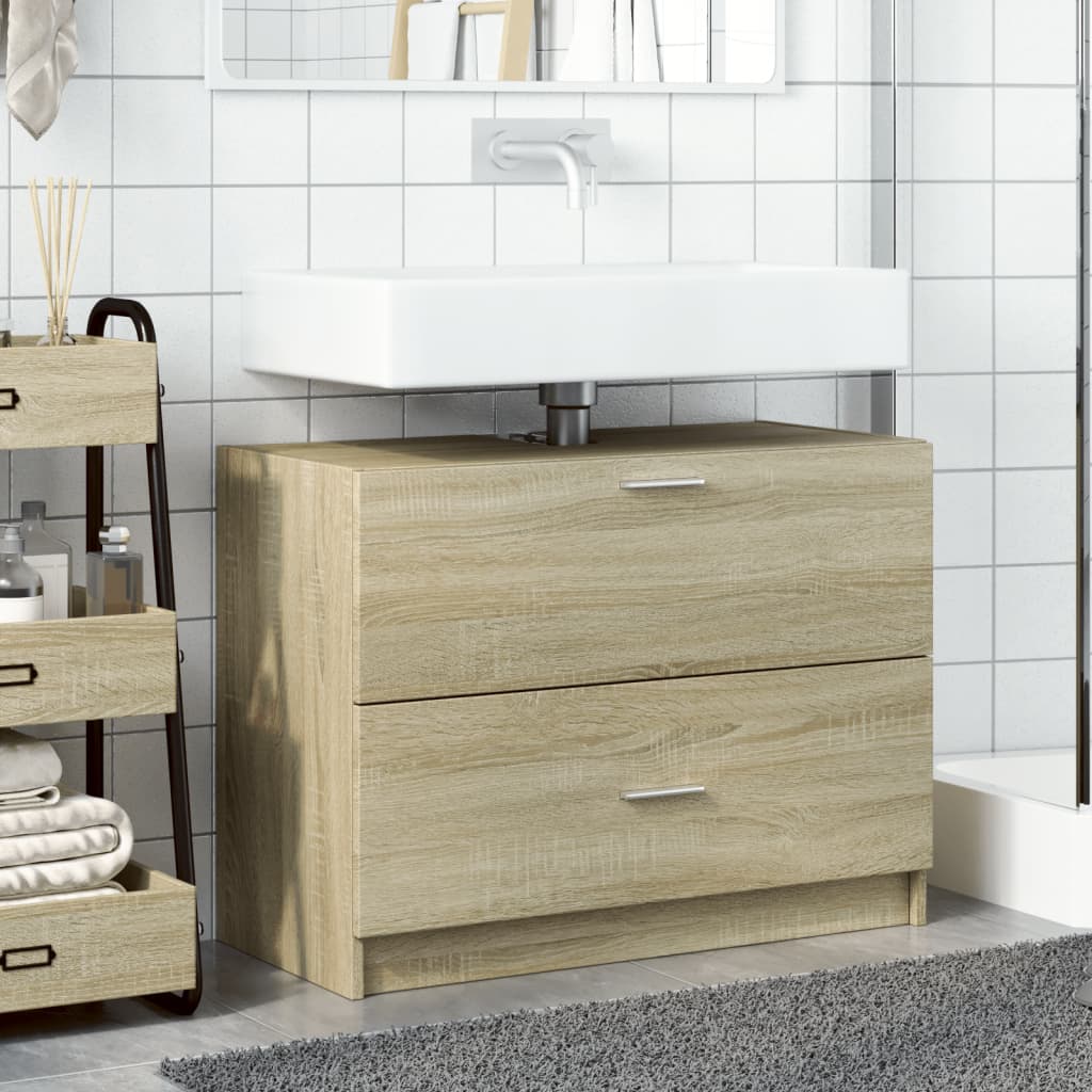 Sonoma Oak Sink Cabinet 78x37x59 cm - Durable Engineered Wood
