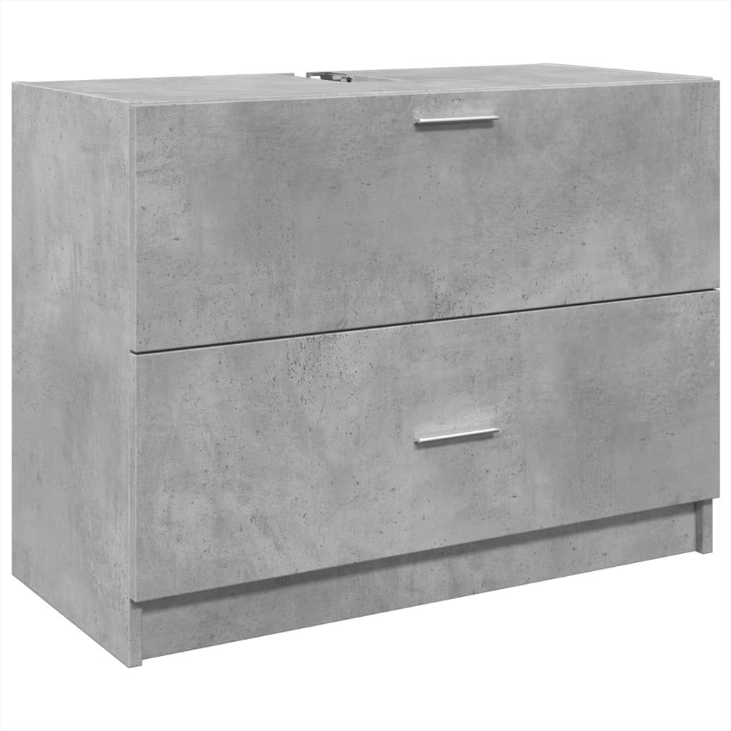 Concrete Grey Sink Cabinet 78x37x59 cm - Engineered Wood Quality