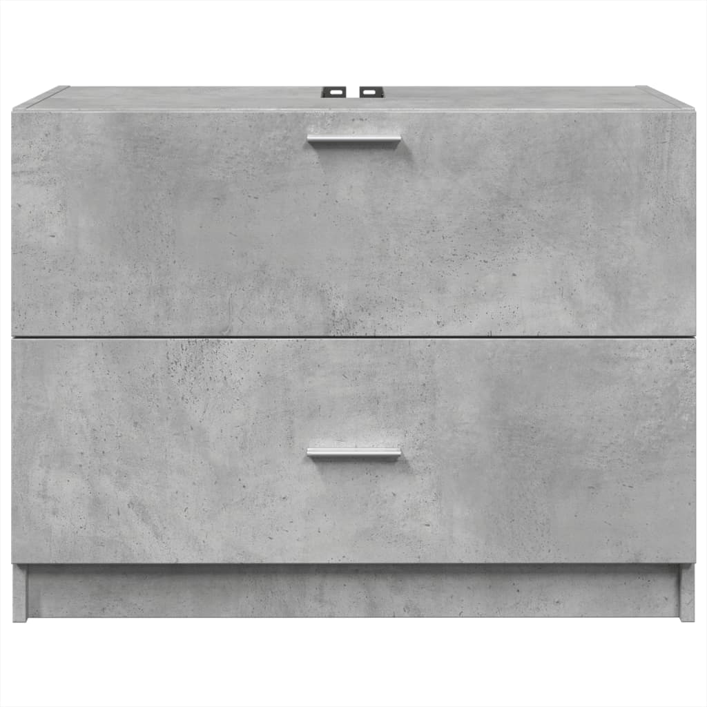 Concrete Grey Sink Cabinet 78x37x59 cm - Engineered Wood Quality