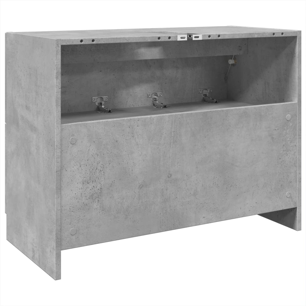 Concrete Grey Sink Cabinet 78x37x59 cm - Engineered Wood Quality
