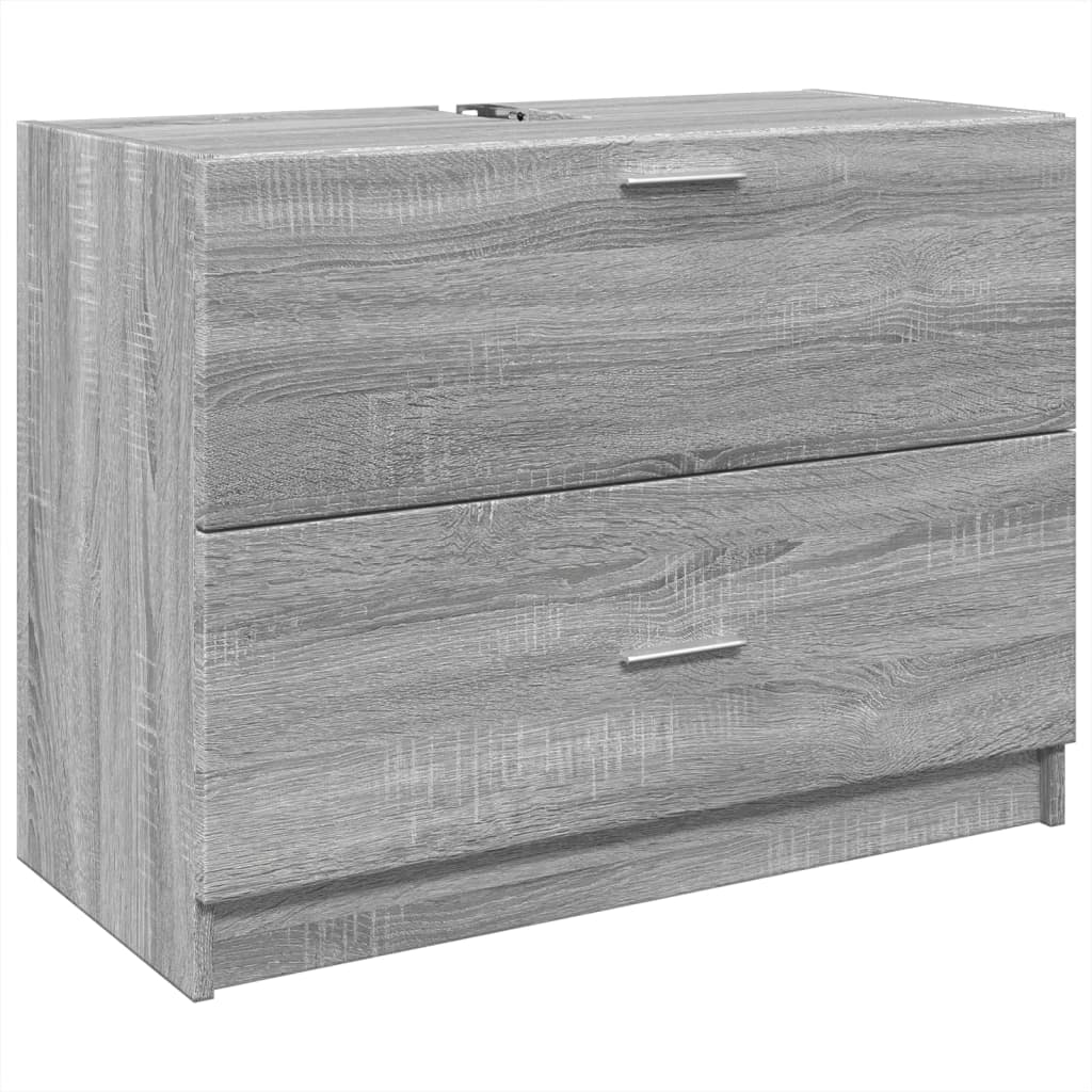 Grey Sonoma Sink Cabinet, 78x37x59 cm, Engineered Wood