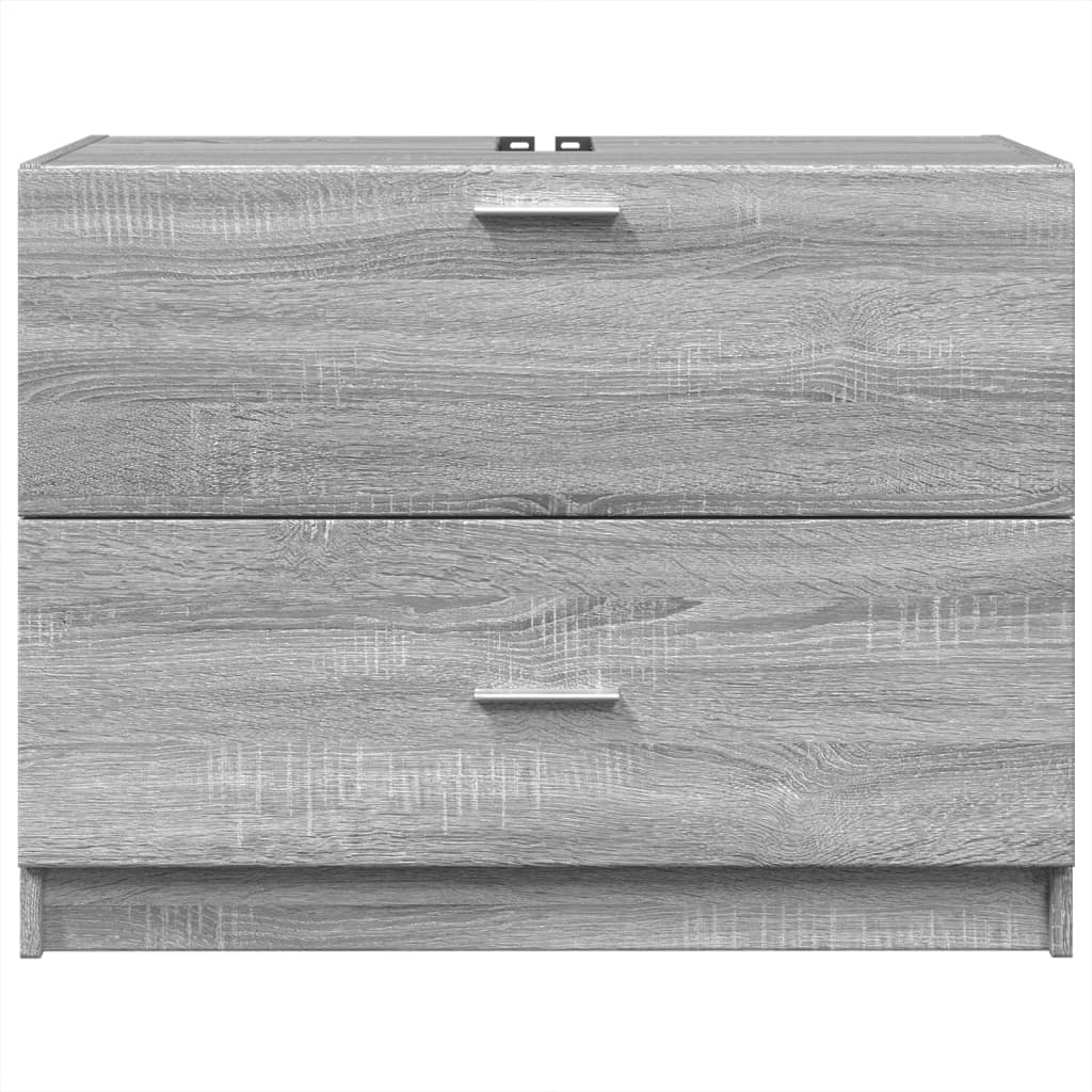 Grey Sonoma Sink Cabinet, 78x37x59 cm, Engineered Wood