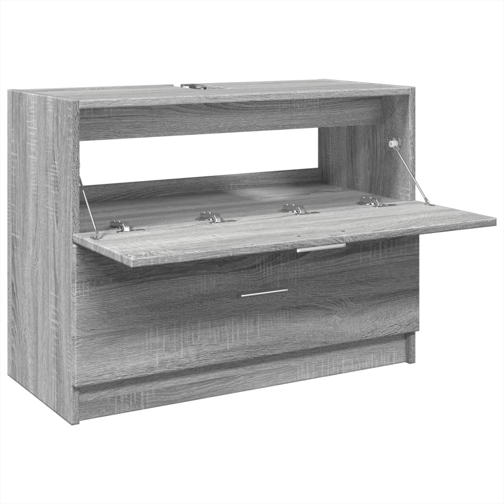 Grey Sonoma Sink Cabinet, 78x37x59 cm, Engineered Wood