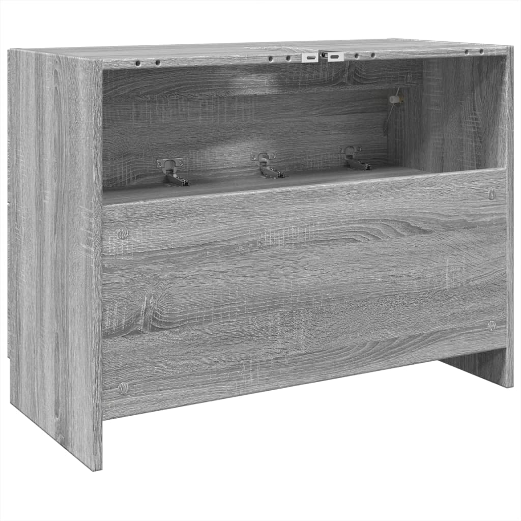 Grey Sonoma Sink Cabinet, 78x37x59 cm, Engineered Wood