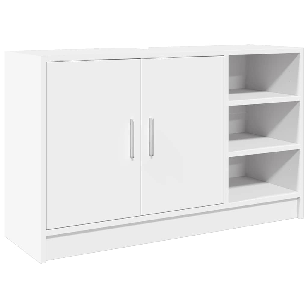 White Engineered Wood Sink Cabinet 90x29x55 cm | Modern Design