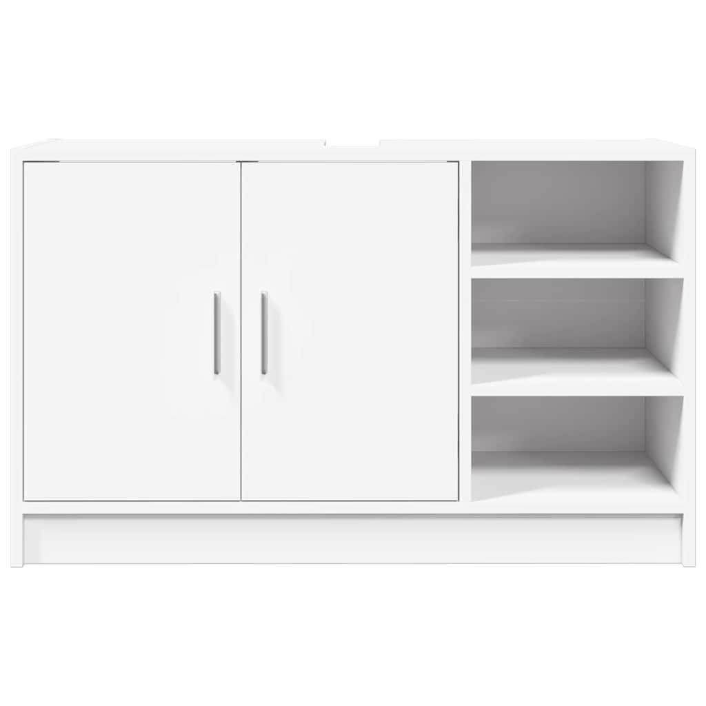 White Engineered Wood Sink Cabinet 90x29x55 cm | Modern Design