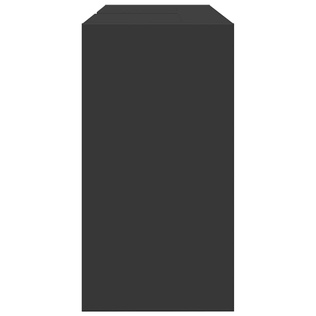 Sleek Black Sink Cabinet 90x29x55 cm in Durable Engineered Wood