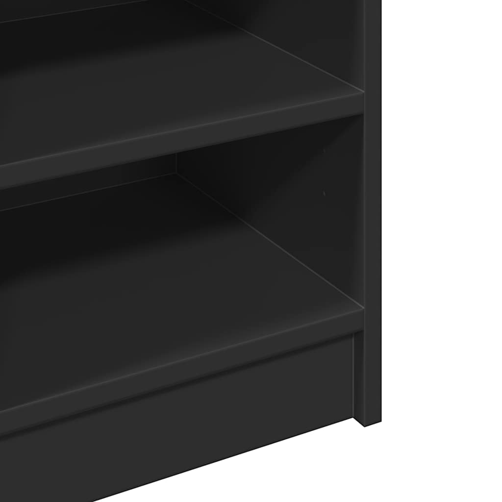 Sleek Black Sink Cabinet 90x29x55 cm in Durable Engineered Wood