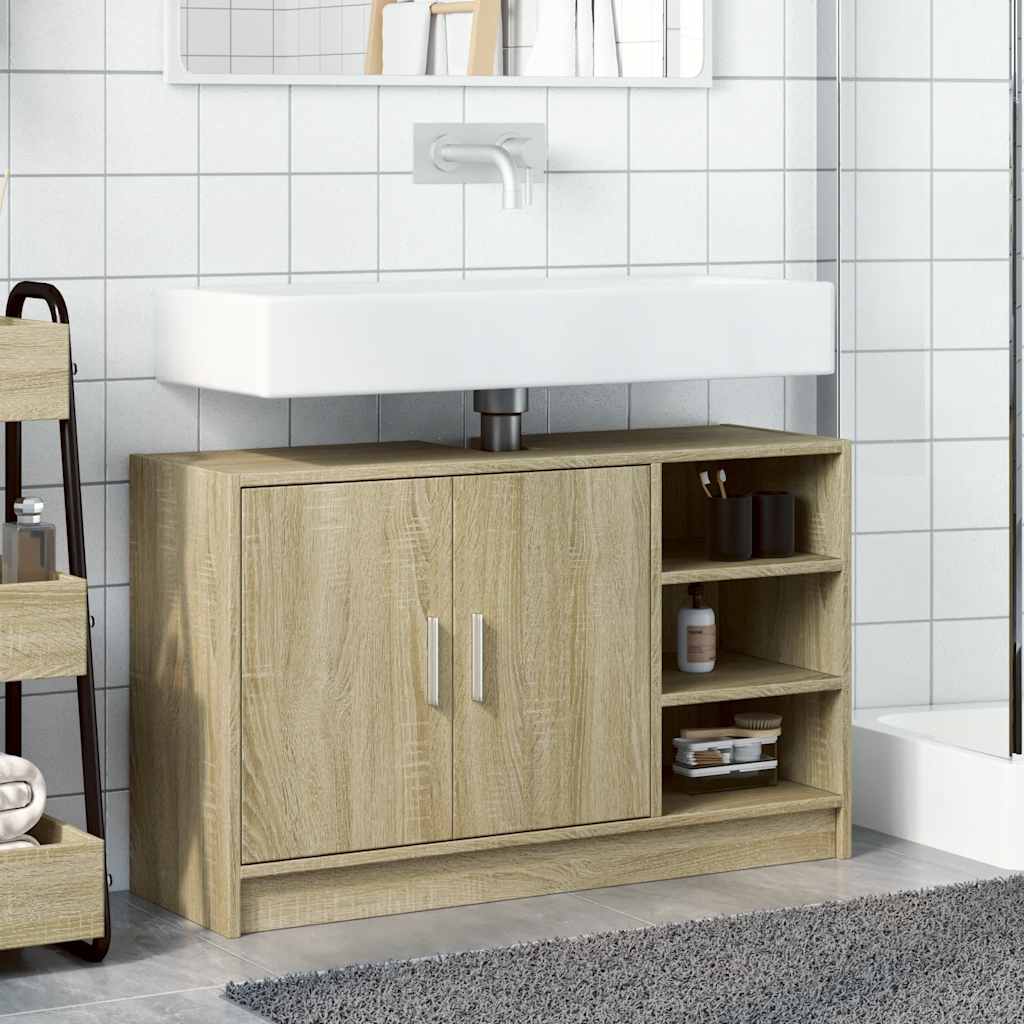 Sonoma Oak Sink Cabinet 90x29x55 cm - Stylish Engineered Wood