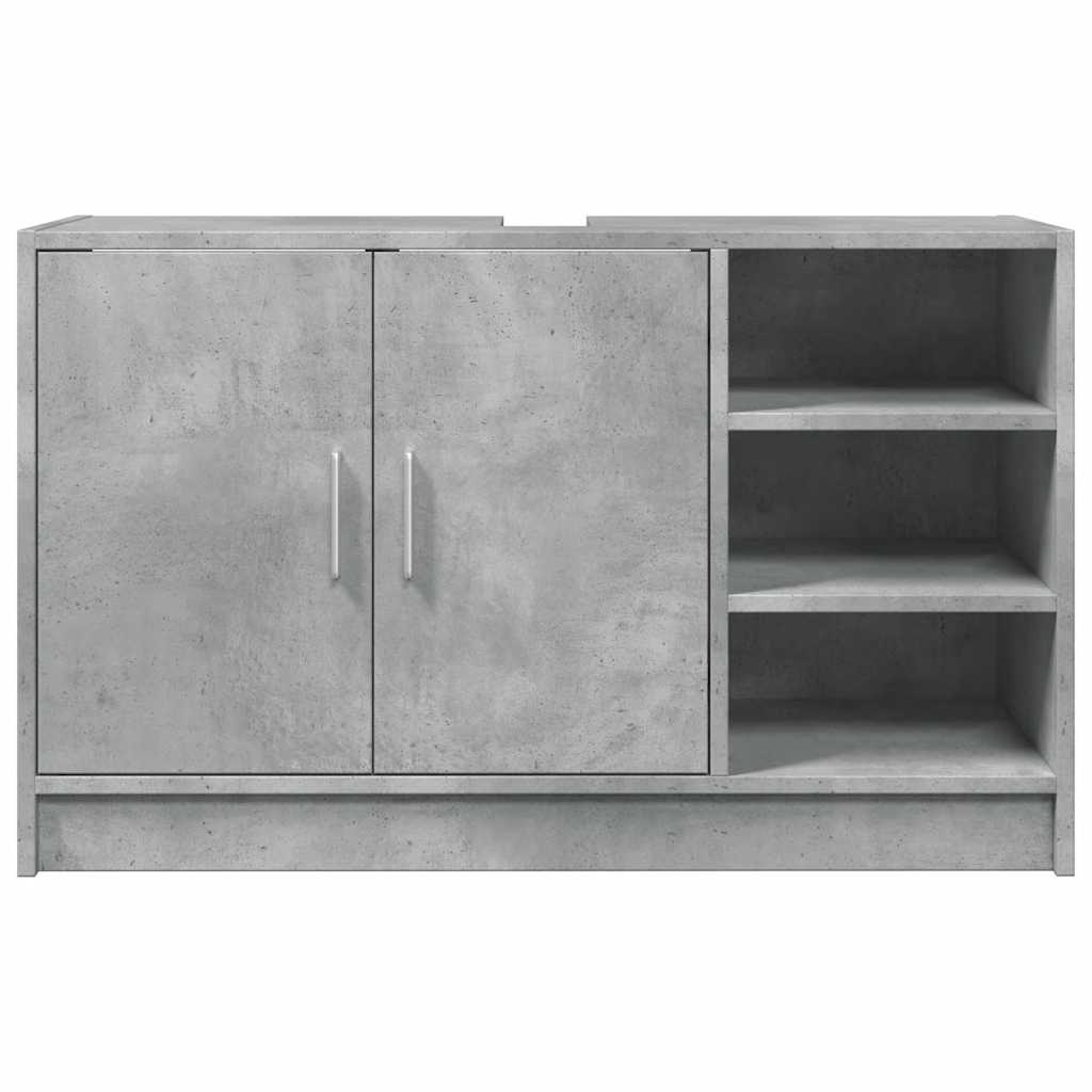 Concrete Grey Engineered Wood Sink Cabinet 90x29x55 cm