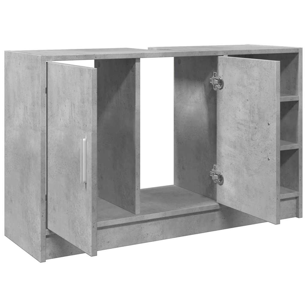 Concrete Grey Engineered Wood Sink Cabinet 90x29x55 cm