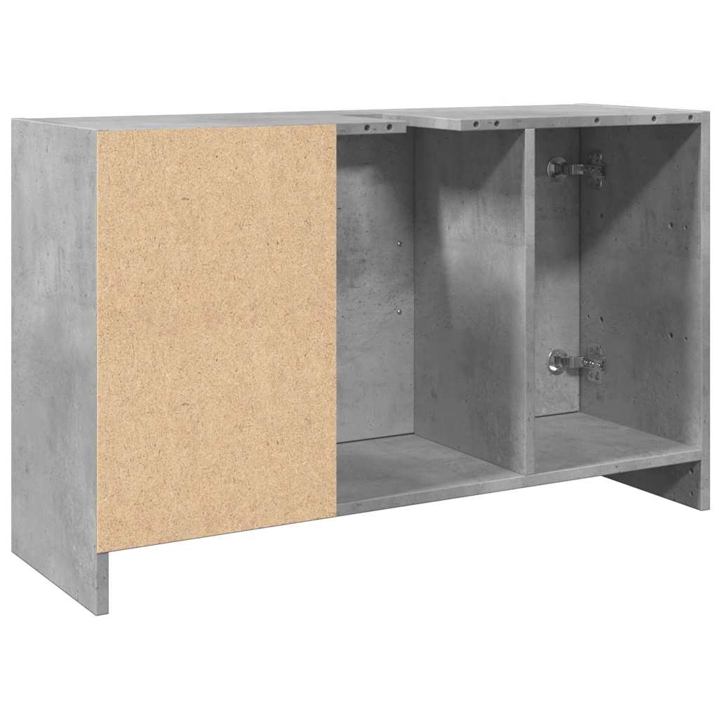 Concrete Grey Engineered Wood Sink Cabinet 90x29x55 cm